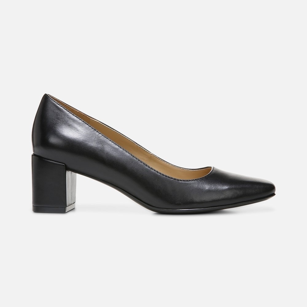 Naturalizer Karina 8 Black Leather heeled pumps